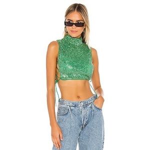 H:ours 21 crop top in green